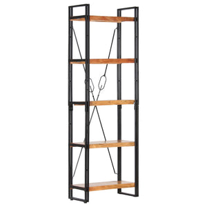 Bücherregal 5 Fächer 60x30x180 cm Akazie Massivholz