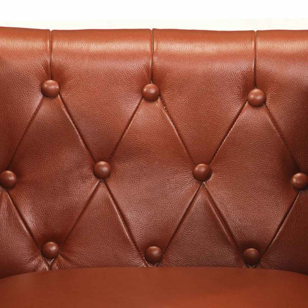 vidaXL Fauteuil en Cuir Véritable Marron