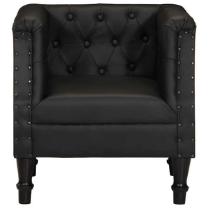 vidaXL Fauteuil Cuir véritable Noir