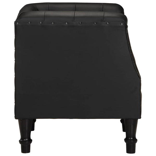Sessel Schwarz Echtleder