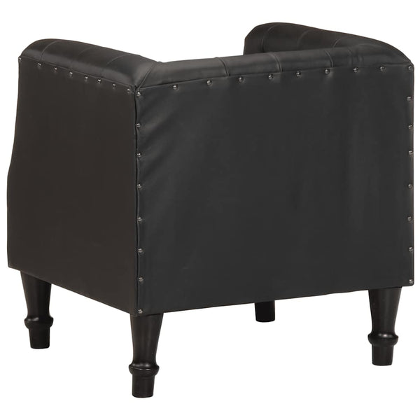 Sessel Schwarz Echtleder