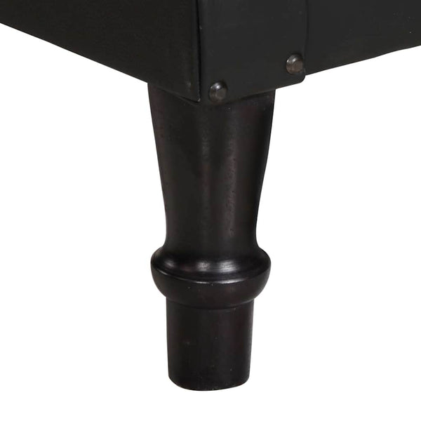 Sessel Schwarz Echtleder