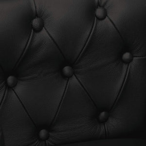 vidaXL Fauteuil Cuir véritable Noir