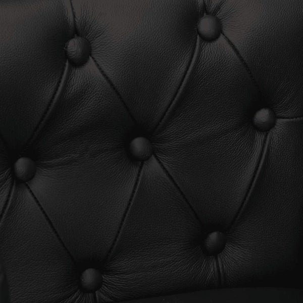 vidaXL Fauteuil Cuir véritable Noir