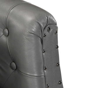 Sessel Grau Echtleder
