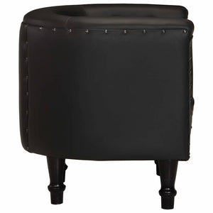 vidaXL Fauteuil Cuir véritable Noir