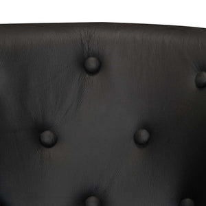 vidaXL Fauteuil Cuir véritable Noir