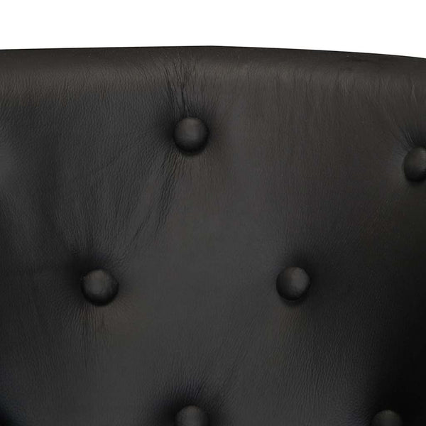 vidaXL Fauteuil Cuir véritable Noir