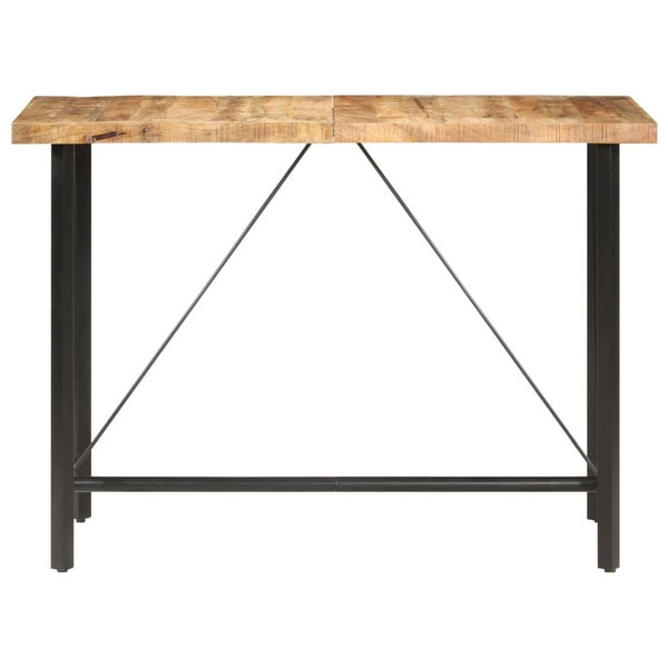 vidaXL Table de bar 150x70x107 cm Bois de manguier brut