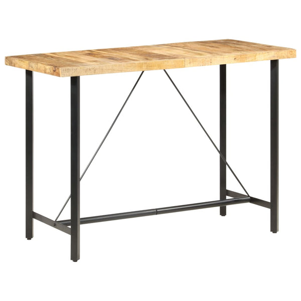 vidaXL Table de bar 150x70x107 cm Bois de manguier brut