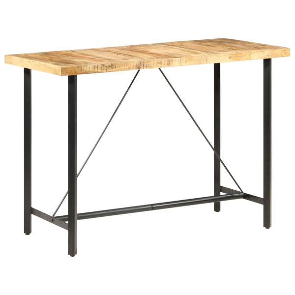 vidaXL Table de bar 150x70x107 cm Bois de manguier brut