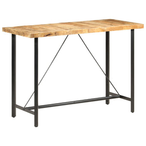 vidaXL Table de bar 150x70x107 cm Bois de manguier brut