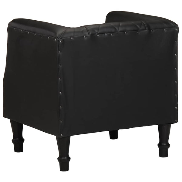 Sessel Schwarz Echtes Ziegenleder