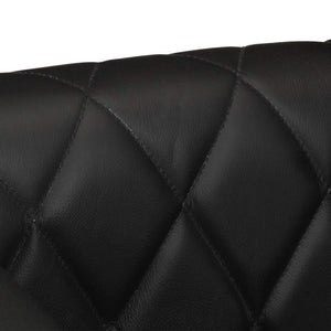 vidaXL Fauteuil noir en cuir de chèvre véritable
