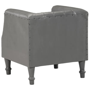 Sessel Grau Echtes Ziegenleder
