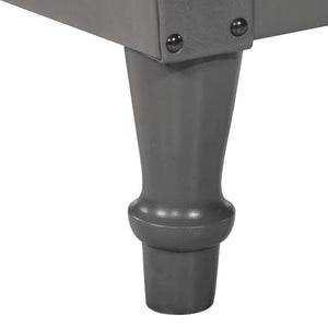 vidaXL Fauteuil gris en véritable cuir de chèvre