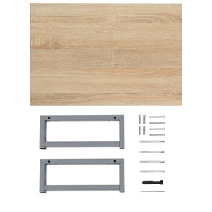 vidaXL 2-Piece Bathroom Furniture Set Ceramic Oak Brown
