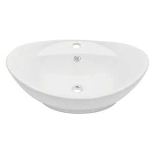 2-tlg. Badmöbel-Set Keramik Eichenbraun