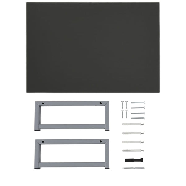 vidaXL 2-Piece Bathroom Furniture Set Ceramic Grey