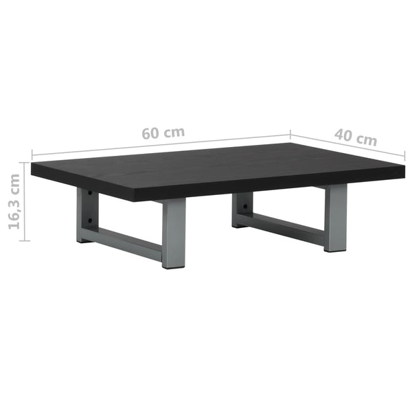 2-tlg. Badmöbel-Set Keramik Schwarz