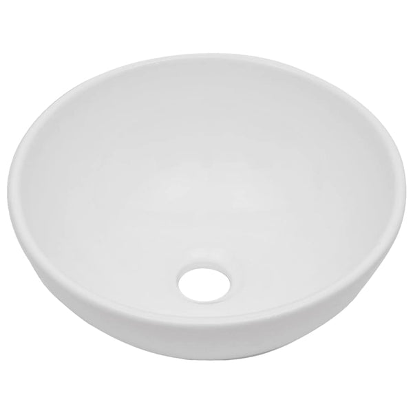 vidaXL Ensemble de meubles de salle de bain 2 pièces en céramique Blanc