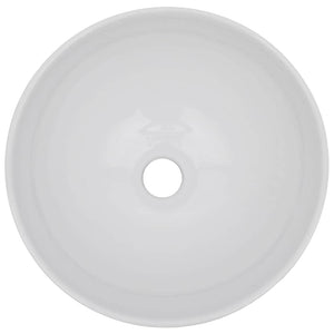 vidaXL Ensemble de meubles de salle de bain 2 pièces en céramique Blanc
