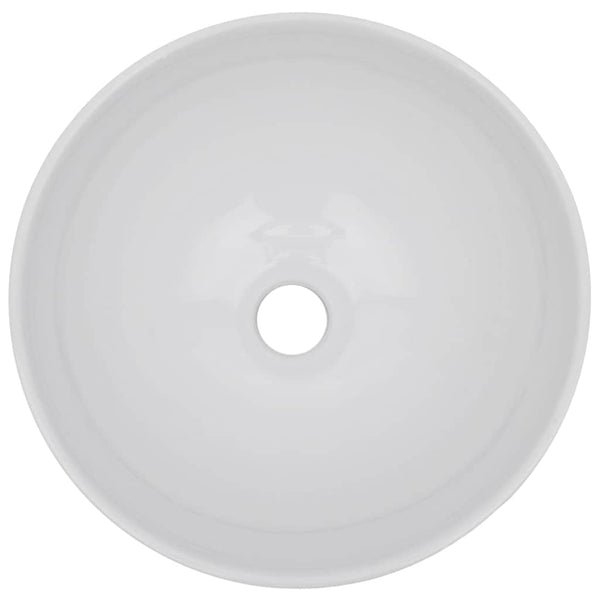 vidaXL Ensemble de meubles de salle de bain 2 pièces en céramique Blanc