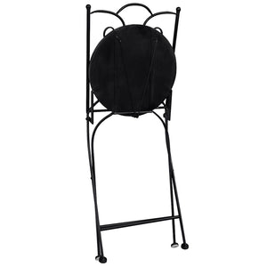 3-tlg. Bistro-Set Mosaik Keramik Terrakotta