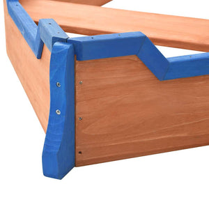 Pirat Sandkasten aus Holz 190x94.5x101 cm