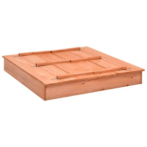 Holz Sandkasten mit Deckel 95x90 cm