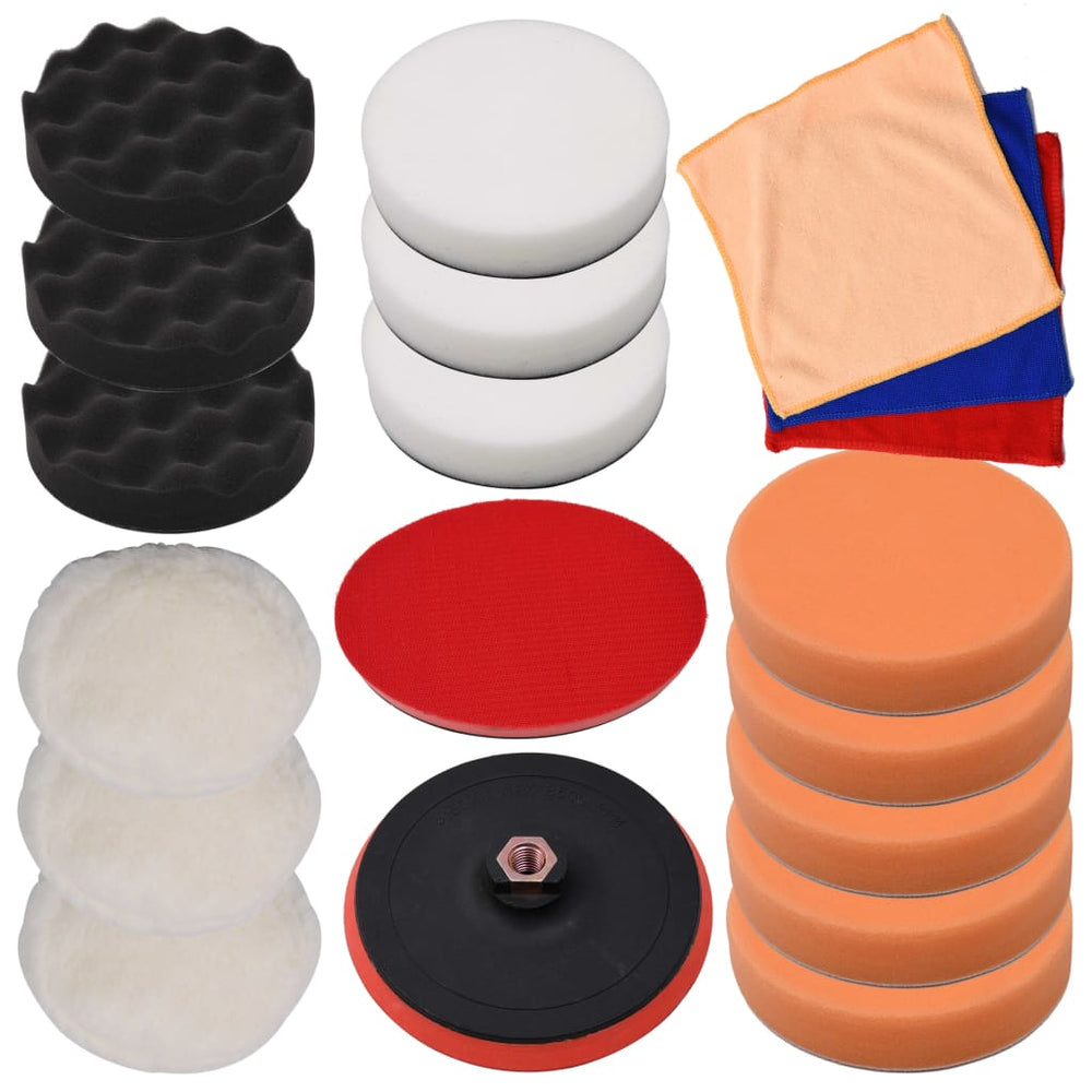 vidaXL 18-piece Polishing Sponge Set 150 mm