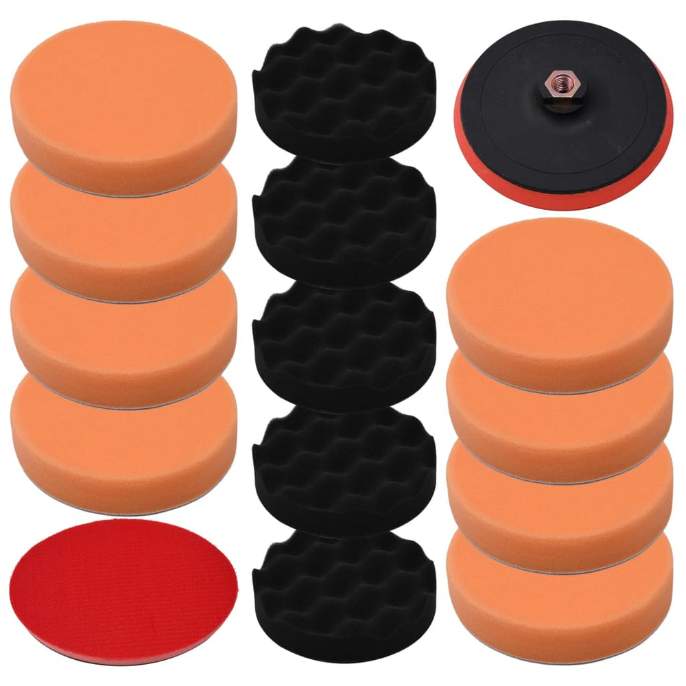 vidaXL Kit de 14 éponges de polissage 150 mm