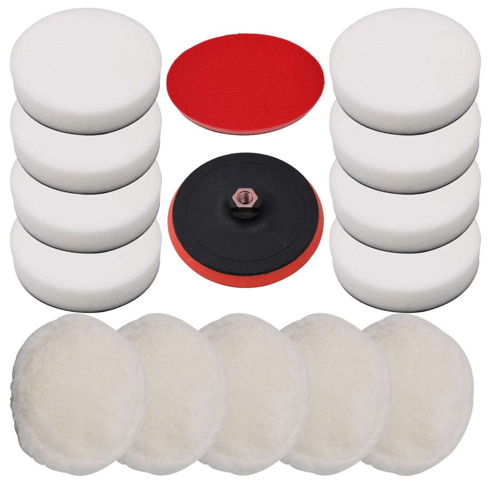 vidaXL Set de 14 éponges de polissage 180 mm