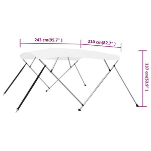 Bimini Top 4-Bow Weiß 243x210x137cm