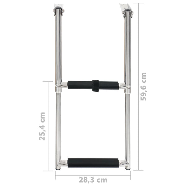 Edelstahl Bootsleiter, 2 Stufen