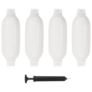 Weiße PVC Bootsfender 4er-Pack 41x11,5cm