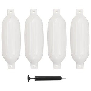 Bootsfender - 4er-Set, Weiß, PVC, 58,5x16,5 cm