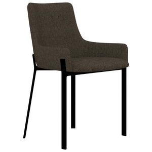 vidaXL Dining Chairs 4 pcs Brown Fabric