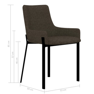 Esszimmerstühle 4 Stk. Braun Stoff
