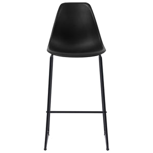 vidaXL Bar Stools 6 pcs Black Plastic