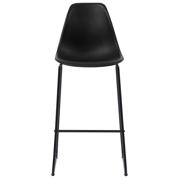 vidaXL Tabourets de bar 6 pcs Noir Plastique