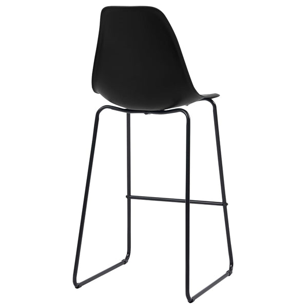 vidaXL Tabourets de bar 6 pcs Noir Plastique
