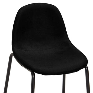 vidaXL Tabourets de bar 6 pcs Noir Tissu