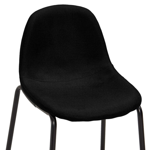 vidaXL Tabourets de bar 6 pcs Noir Tissu