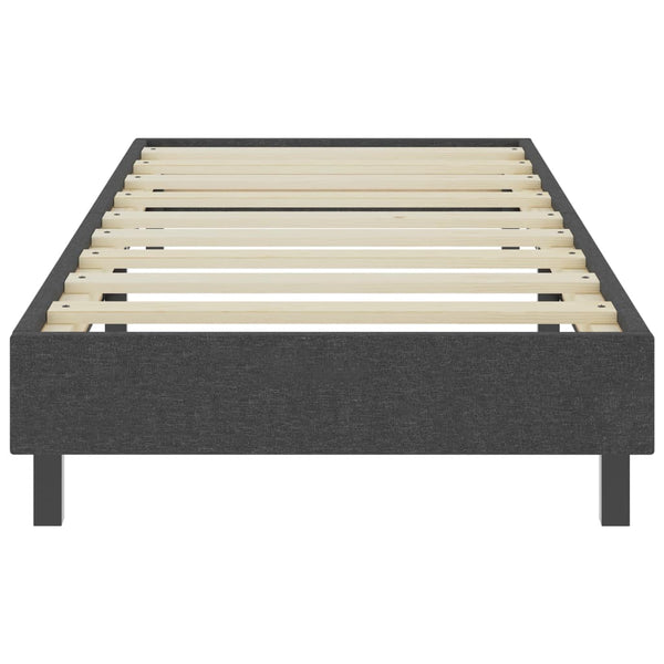 Boxspring-Bettgestell Grau Stoff 100x200 cm