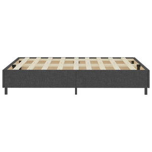 Boxspring-Bettgestell Grau Stoff 160x200 cm