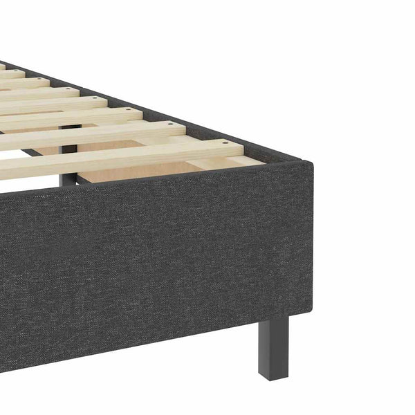Boxspring-Bettgestell Grau Stoff 160x200 cm