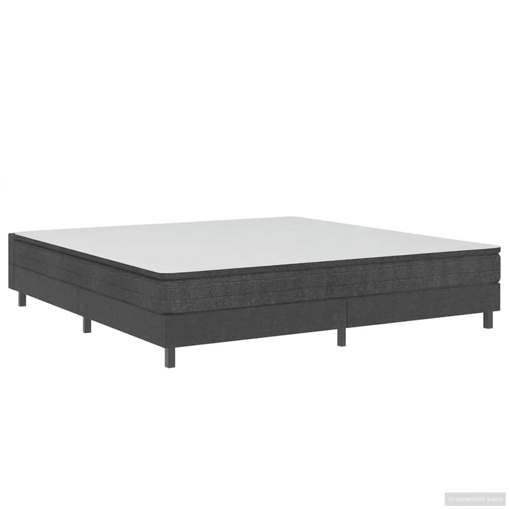 vidaXL Box Spring Bed Frame Grey Fabric 200x200 cm