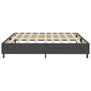 Boxspring-Bettgestell Grau Stoff 200x200 cm