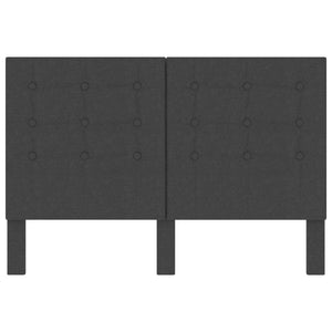 Kopfteil Getuftet Dunkelgrau Stoff 140 x 200 cm